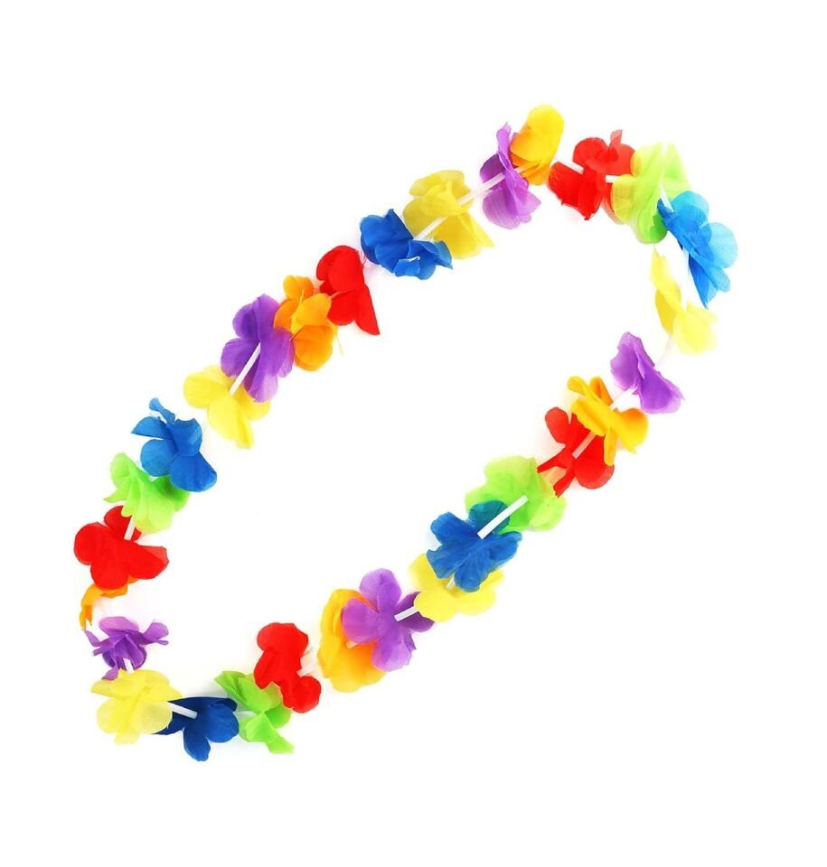 Hawaii Çiçekli Boyun Kolyesi - Renkli Tropikal Parti Leisi