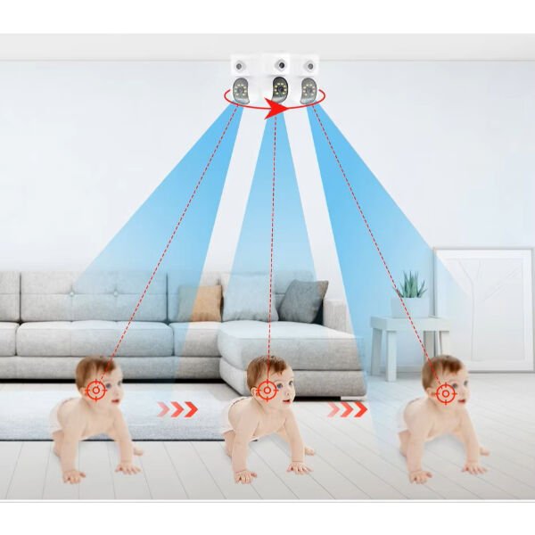 Çift Lensli İç Mekan Wi-Fi Kamera Şık Tasarımlı Fonksiyonel Ürün