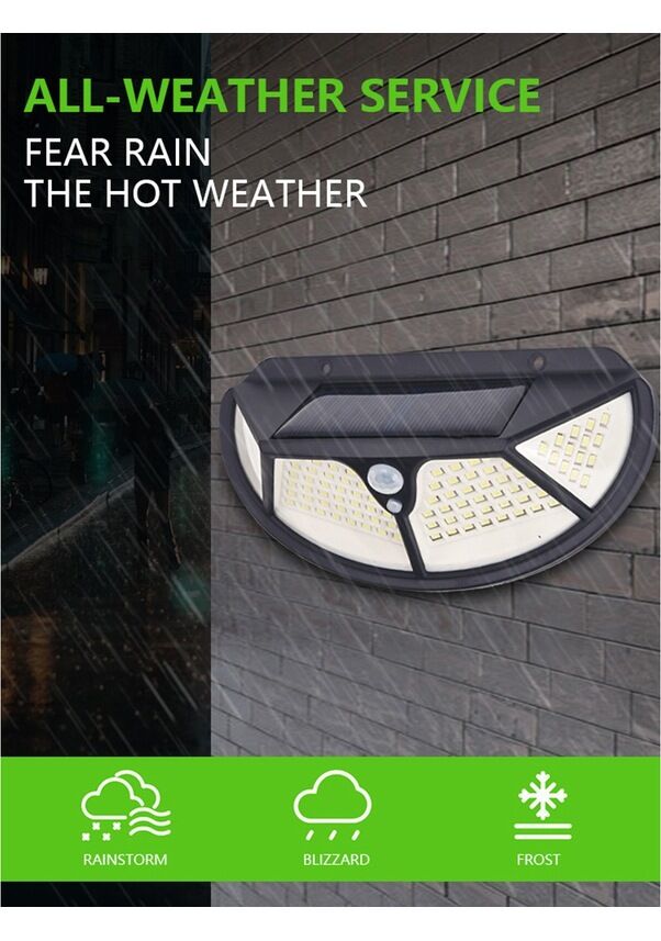 Fonksiyonel Sensörlü 102 Ledli Solar Bahçe Lambası Şık Tasarımlı Fonksiyonel Ürün