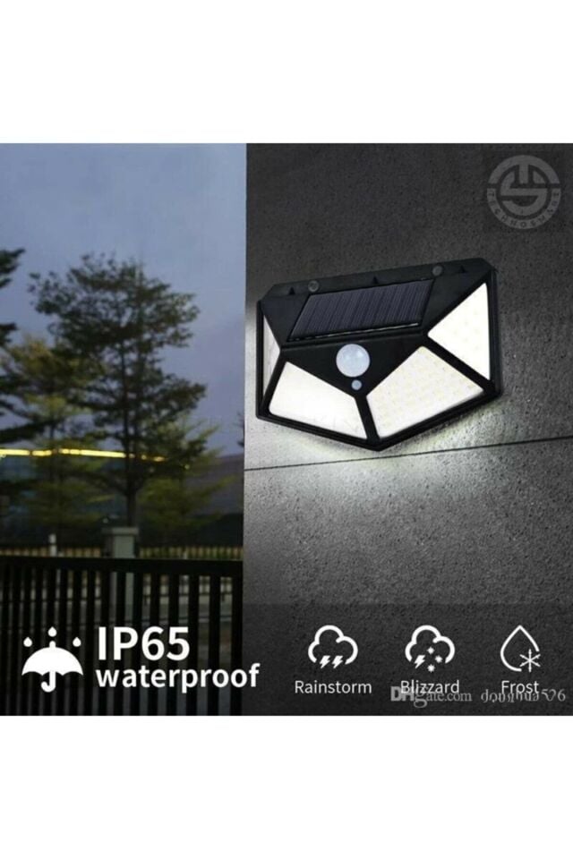 Solar Bahçe Aydınlatma Lambası 100 Led Şık Tasarımlı Fonksiyonel Ürün