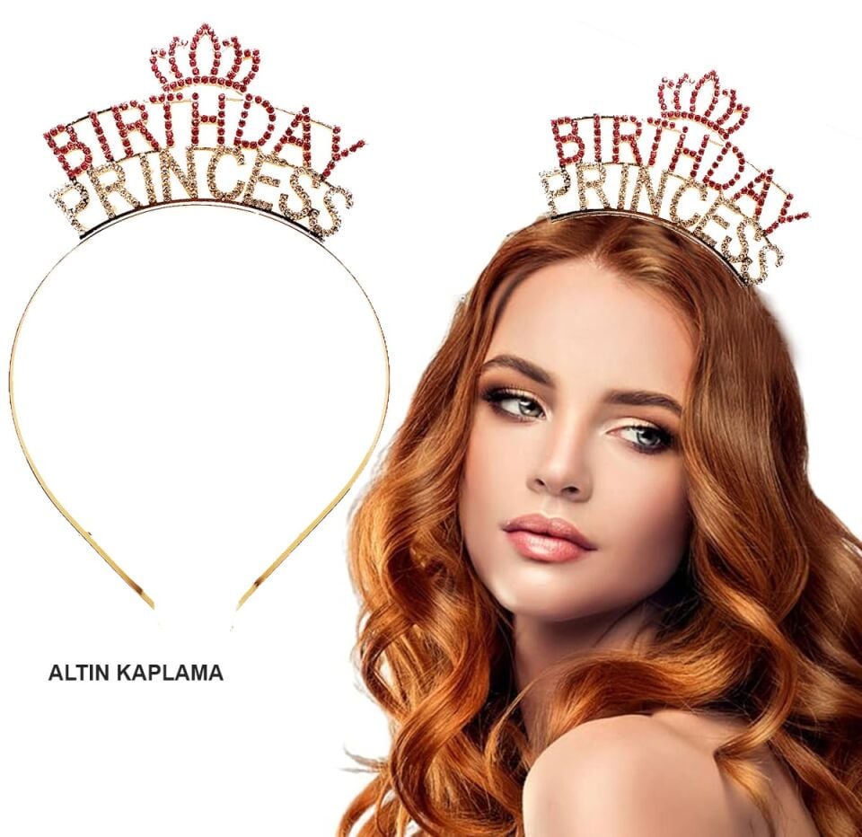 Birthday Princess Kristal Taç – Altın Kaplama Şık Tasarımlı Fonksiyonel Ürün