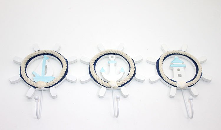 Ahşap Marin Dümenli Askılık Şık Tasarımlı Fonksiyonel Ürün