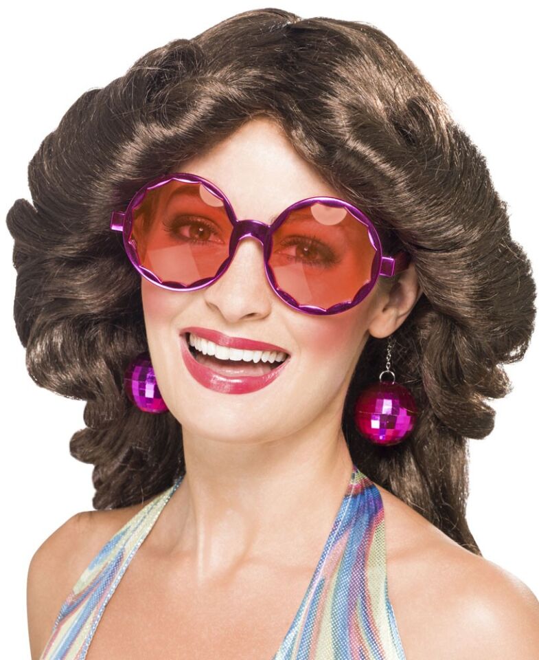 Disko Toplu Küpeli Parti Gözlüğü Pembe Renk Şık Tasarımlı Fonksiyonel Ürün