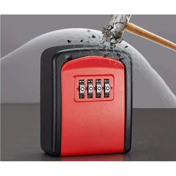 Kırmızı Şifreli Anahtar ve Eşya Saklama Güvenlik Kasası Şık Tasarımlı Fonksiyonel Ürün