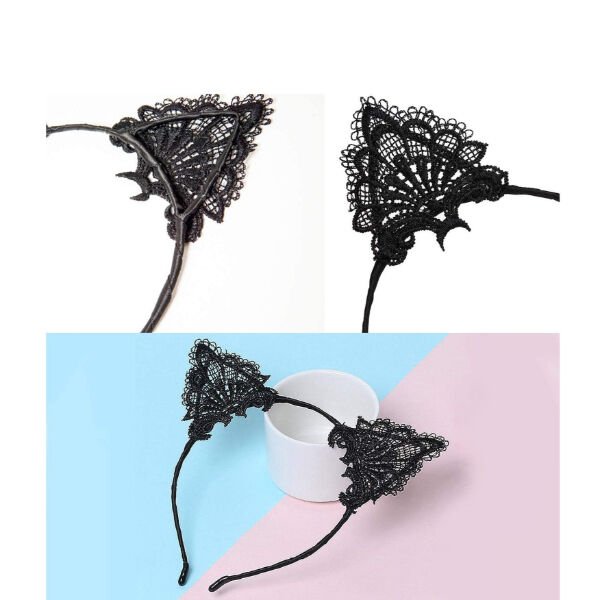 Dantelli Kedi Kulağı Tacı Şık Tasarımlı Fonksiyonel Ürün