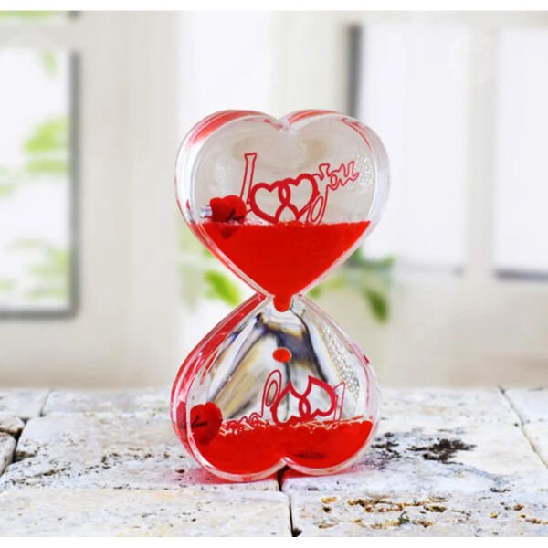 Kalp Şeklinde Jel Kum Saati Şık Tasarımlı Fonksiyonel Ürün