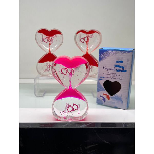 Kalp Şeklinde Jel Kum Saati Şık Tasarımlı Fonksiyonel Ürün