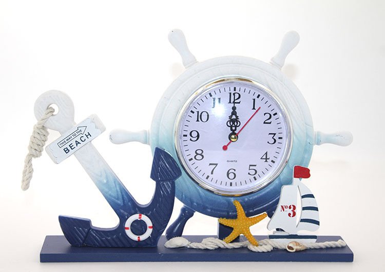 Ahşap Marin Dümenli Saat Model 1 Şık Tasarımlı Fonksiyonel Ürün