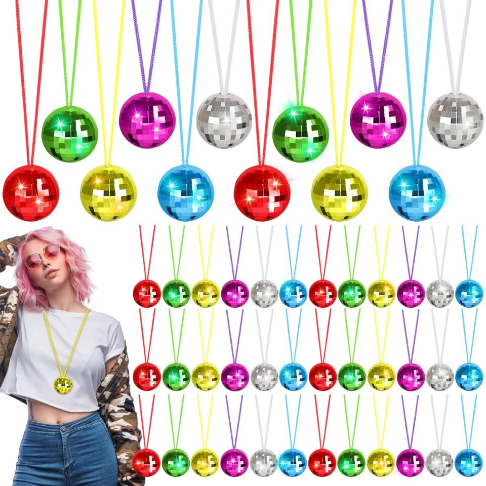 Disko Topu Kolye Seti 6 Adet Şık Tasarımlı Fonksiyonel Ürün