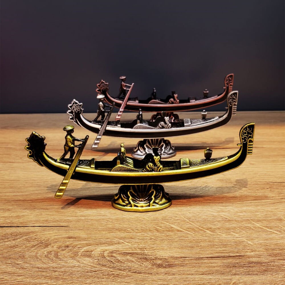 Metal Dekoratif Venedik Kayık Şık Tasarımlı Fonksiyonel Ürün