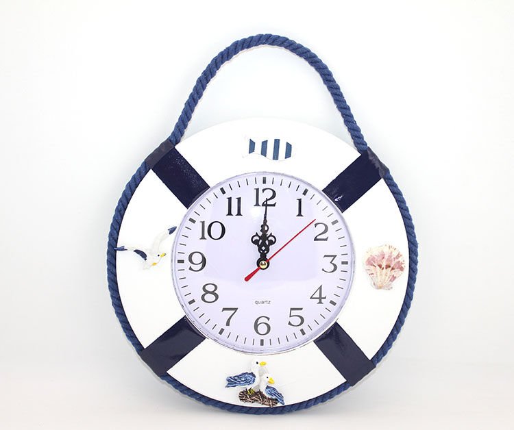 Ahşap Marin Duvara Asmalı Saat Şık Tasarımlı Fonksiyonel Ürün