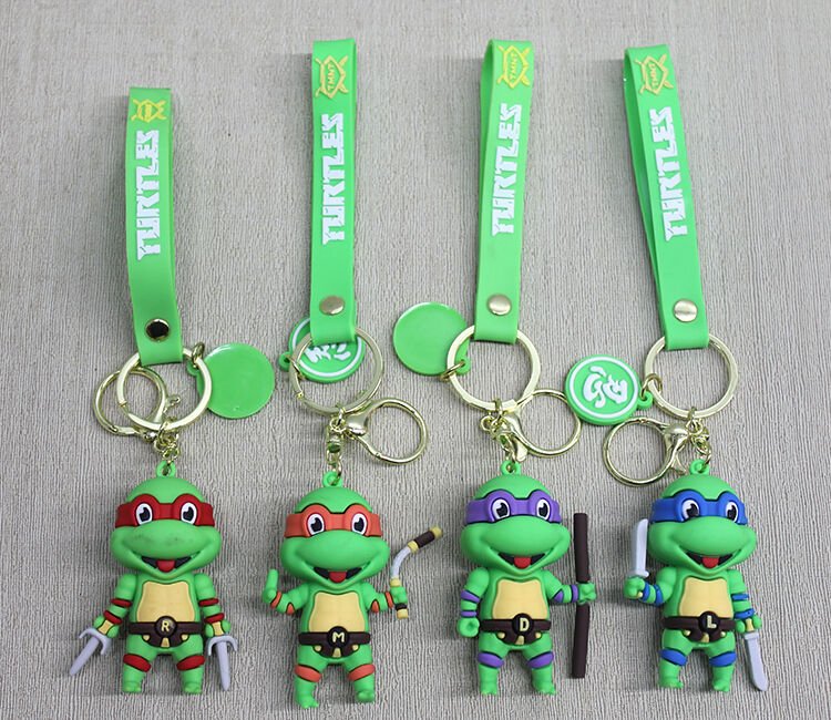 Ninja Kaplumbağalar Silikon Anahtarlık Şık Tasarımlı Fonksiyonel Ürün