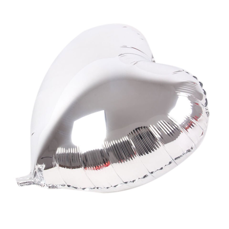 Kalp Folyo Balon Gümüş 45 cm 18 inç