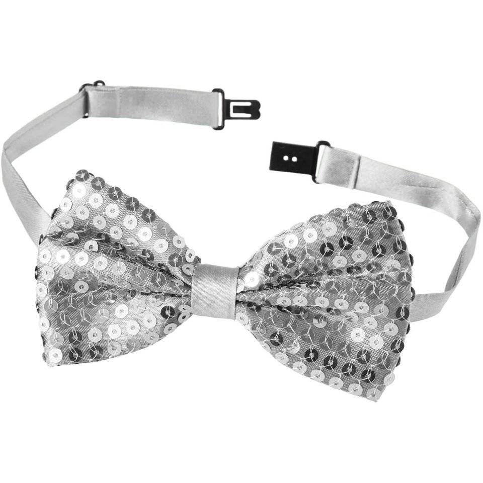 Gümüş Payetli Pullu Papyon Şık Tasarımlı Fonksiyonel Ürün