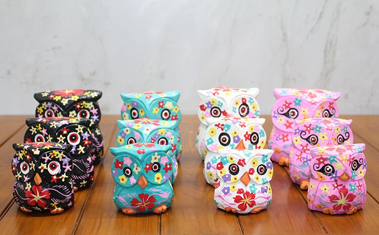 Ahşap 3'lü Baykuş Seti Model 3 Şık Tasarımlı Fonksiyonel Ürün