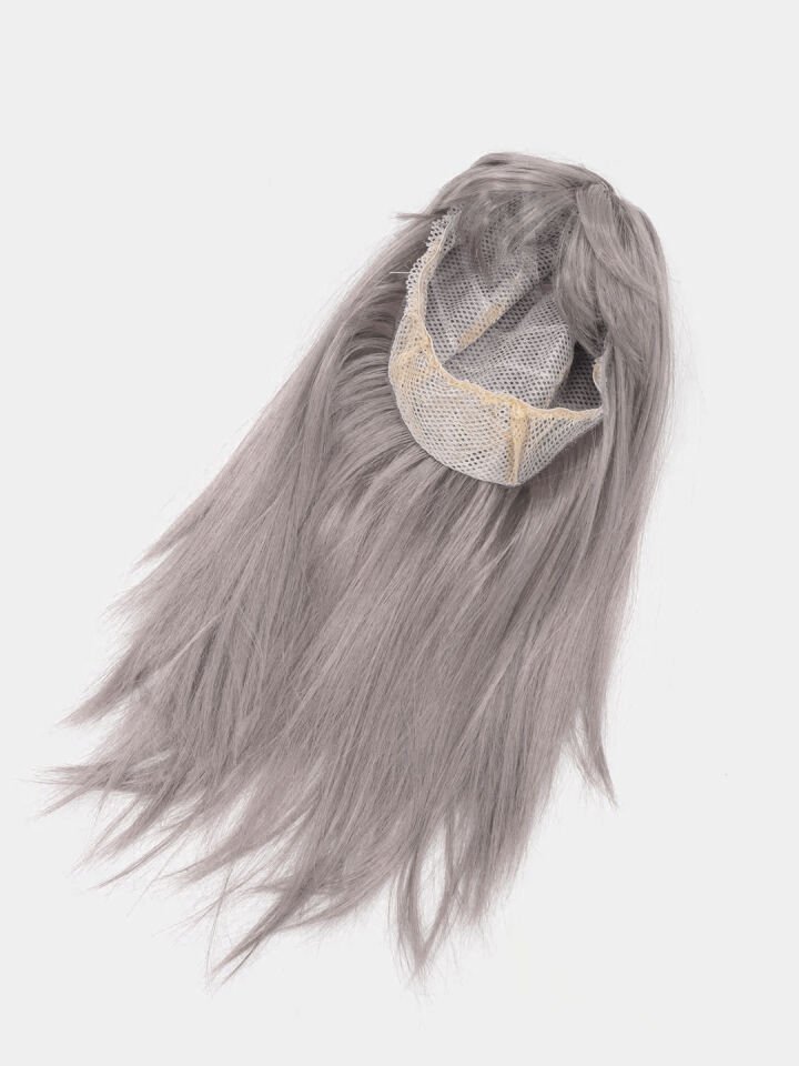 Platin Gri Gümüş Uzun Parti Peruğu Şık Tasarımlı Fonksiyonel Ürün