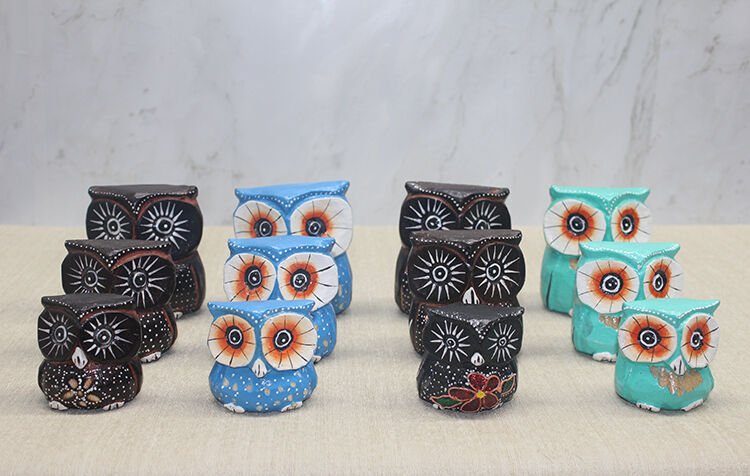 Ahşap 3'lü Baykuş Seti Model 5 Şık Tasarımlı Fonksiyonel Ürün