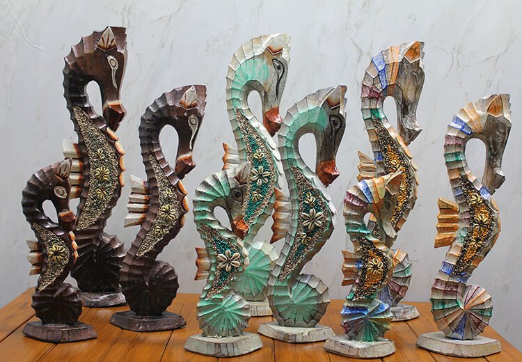 Ahşap 3'lü Denizatı Kumlu Şık Tasarımlı Fonksiyonel Ürün