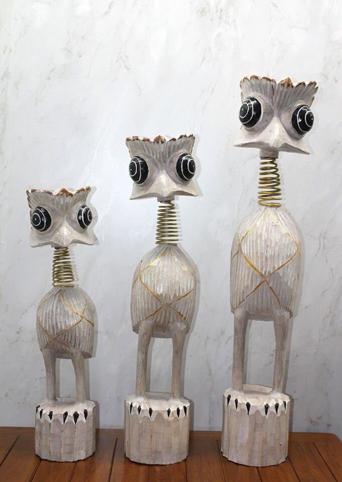 Ahşap 3'lü Deve Kuşu Seti 90 Cm Şık Tasarımlı Fonksiyonel Ürün