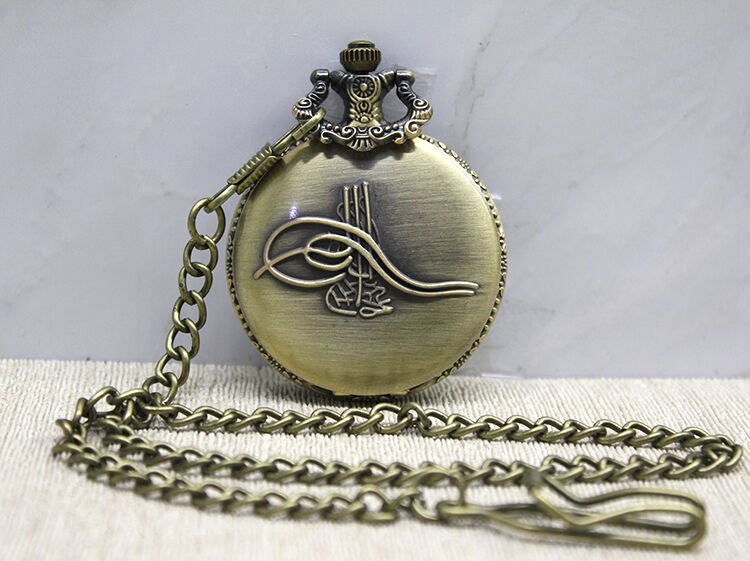 Osmanlı Tuğralı Köstekli Saat Şık Tasarımlı Fonksiyonel Ürün