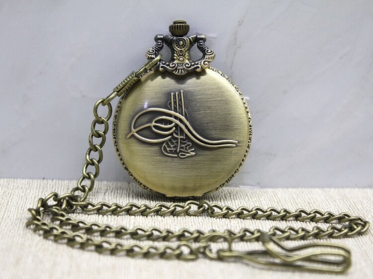 Osmanlı Tuğralı Köstekli Saat Şık Tasarımlı Fonksiyonel Ürün