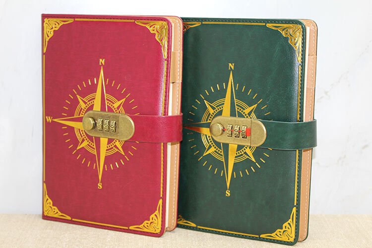 Özel Tasarım Şifreli Deri Defter Şık Tasarımlı Fonksiyonel Ürün