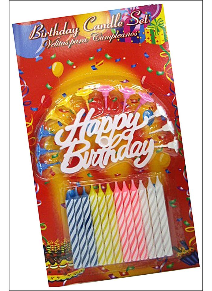 Rengarenk Happy Birthday Doğum Günü Mumları Şık Tasarımlı Fonksiyonel Ürün