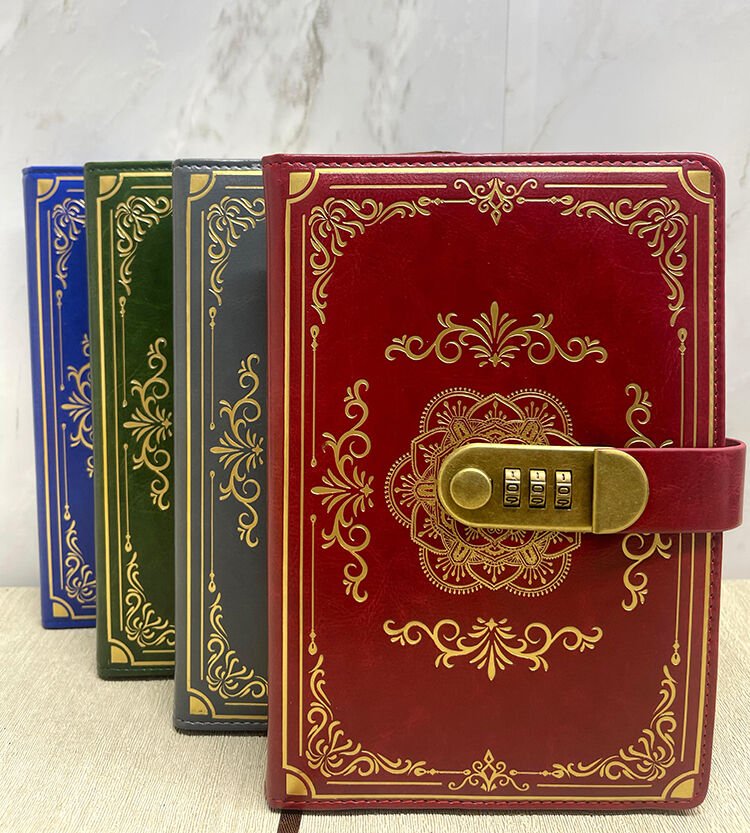 Özel Tasarım Şifreli Deri Defter Model 2 Şık Tasarımlı Fonksiyonel Ürün