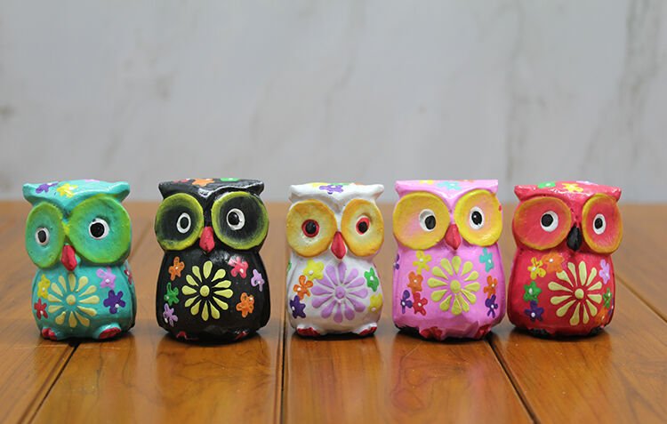 Ahşap 5'li Baykuş Seti Model 2 Şık Tasarımlı Fonksiyonel Ürün