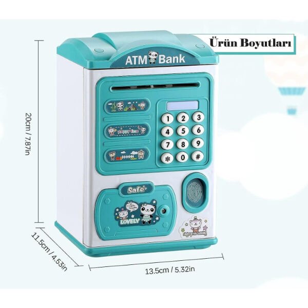 Sevimli Tasarımlı Şifreli ATM Kumbara Şık Tasarımlı Fonksiyonel Ürün