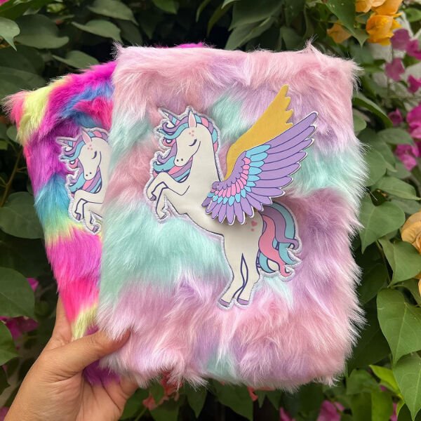 Unicorn Tasarımlı Peluş Hatıra Defteri Şık Tasarımlı Fonksiyonel Ürün