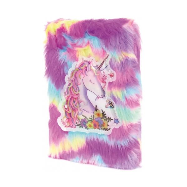 Çiçekli Unicorn Tasarımlı Peluş Hatıra Defteri Şık Tasarımlı Fonksiyonel Ürün