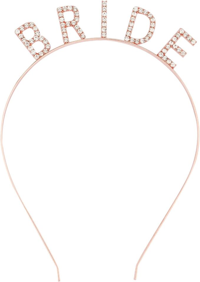 Rose Gold Bekarlığa Veda Kristal Taş Bride Tacı Şık Tasarımlı Fonksiyonel Ürün