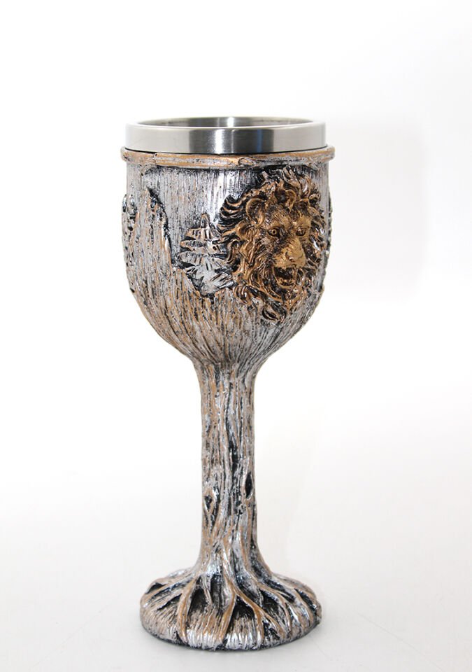 Paslanmaz Çelik Aslan Büstü Kadeh Bardak Şık Tasarımlı Fonksiyonel Ürün