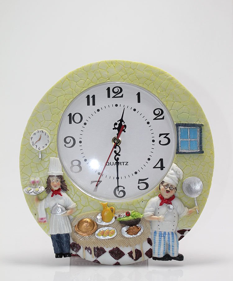 Aşçı Tasarımlı Polyester Duvar Saati Model 5 Şık Tasarımlı Fonksiyonel Ürün