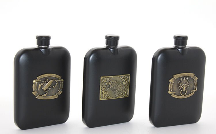 Paslanmaz Çelik Kabartmalı Tekli 6 Oz Matara Şık Tasarımlı Fonksiyonel Ürün