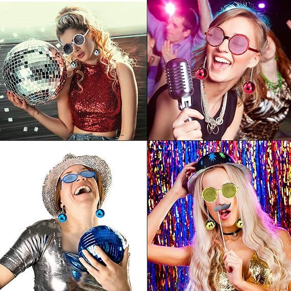 Sallanan Disko Top Küpeli Gözlük Şık Tasarımlı Fonksiyonel Ürün