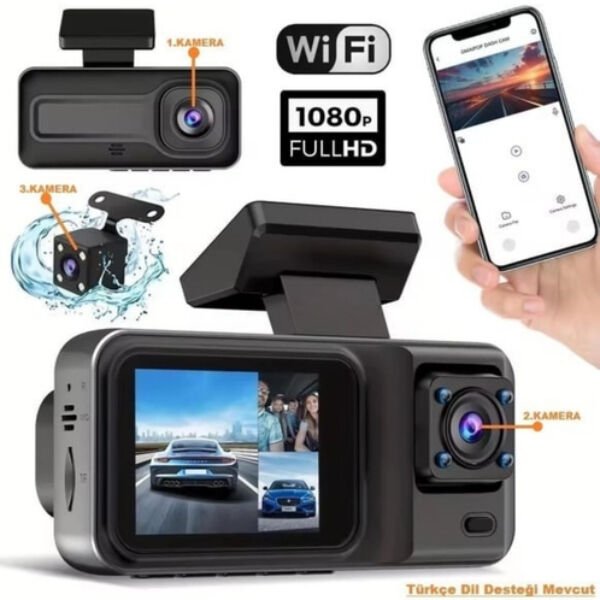 30 FPS Araç Kamerası Şık Tasarımlı Fonksiyonel Ürün