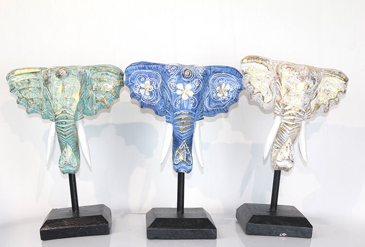 Maun Ağacı Fil Kafası Dekoratif Şık Tasarımlı Fonksiyonel Ürün