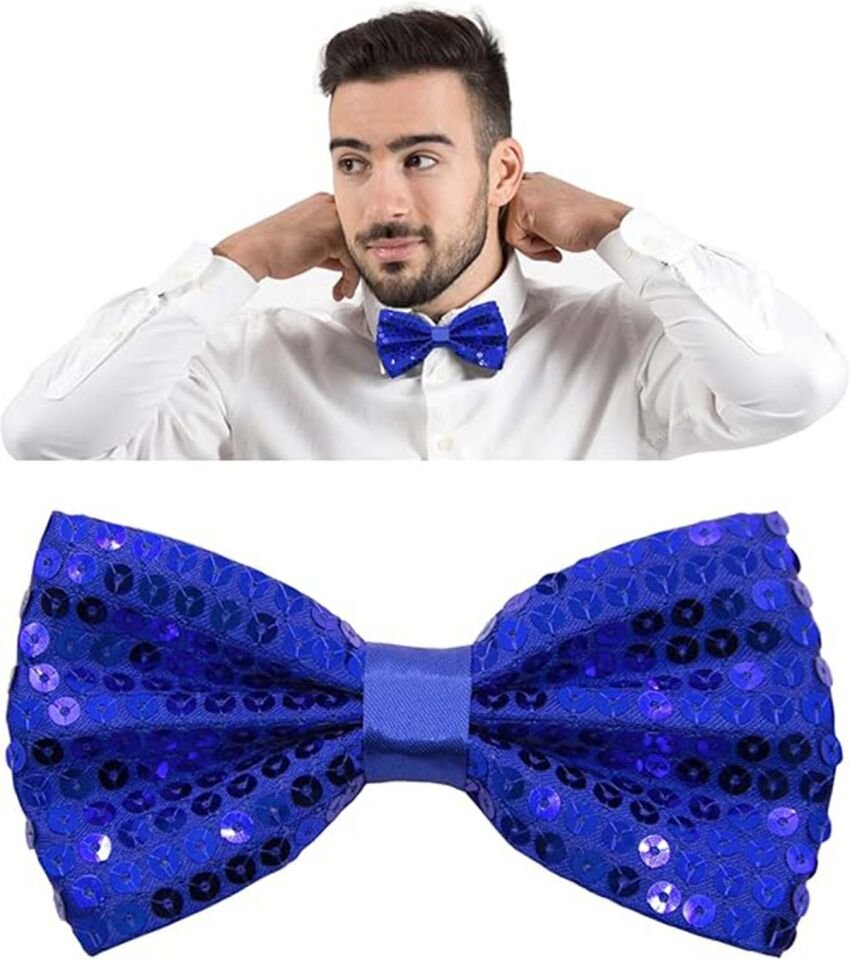 Mavi Payetli Pullu Papyon Şık Tasarımlı Fonksiyonel Ürün