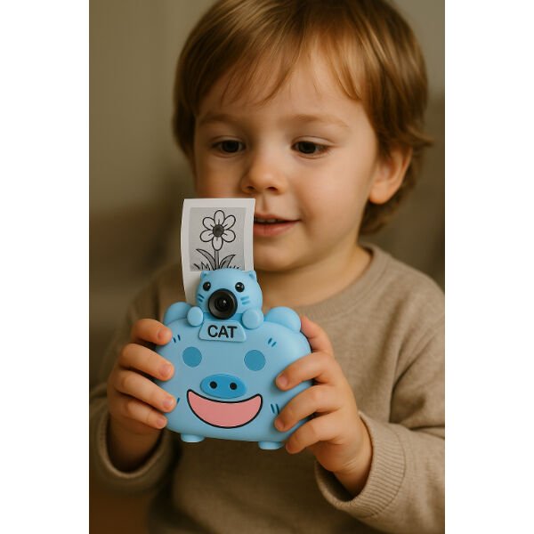 Kameralı Fotoğraf Yazıcısı Mavi Renk Şık Tasarımlı Fonksiyonel Ürün