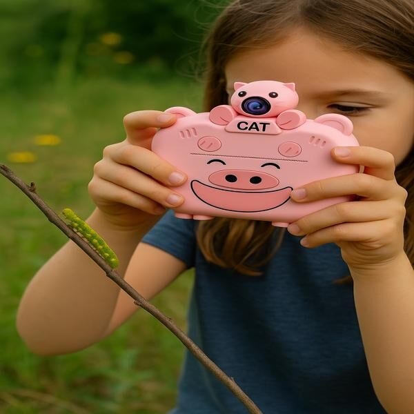 Kameralı Fotoğraf Yazıcısı Pembe Renk Şık Tasarımlı Fonksiyonel Ürün