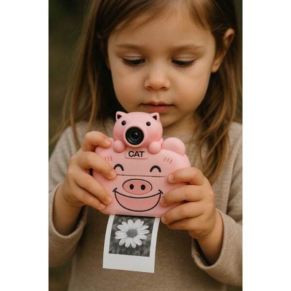 Kameralı Fotoğraf Yazıcısı Pembe Renk Şık Tasarımlı Fonksiyonel Ürün