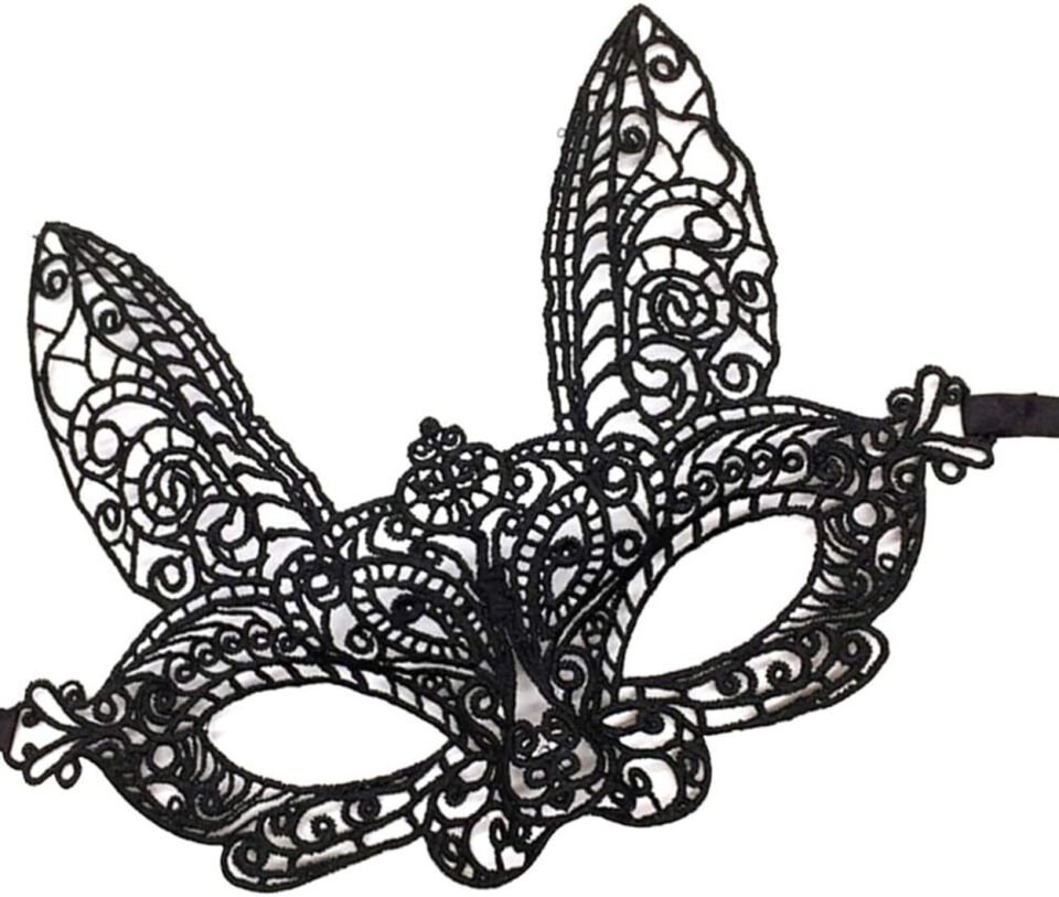 Siyah Dantel Kesim Balo Parti Maskesi 7 No Şık Tasarımlı Fonksiyonel Ürün
