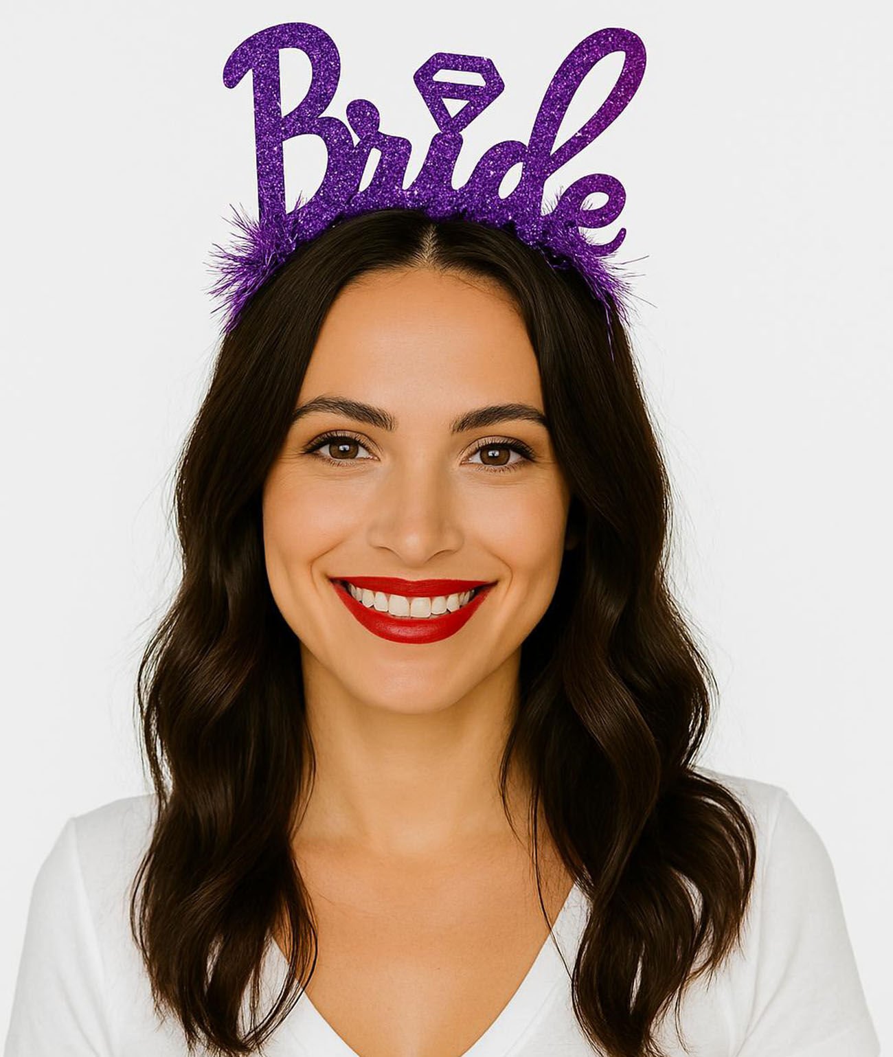 Mor Renk Bekarlığa Veda İtalik Yazı Alyanslı Bride Taç Şık Tasarımlı Fonksiyonel Ürün