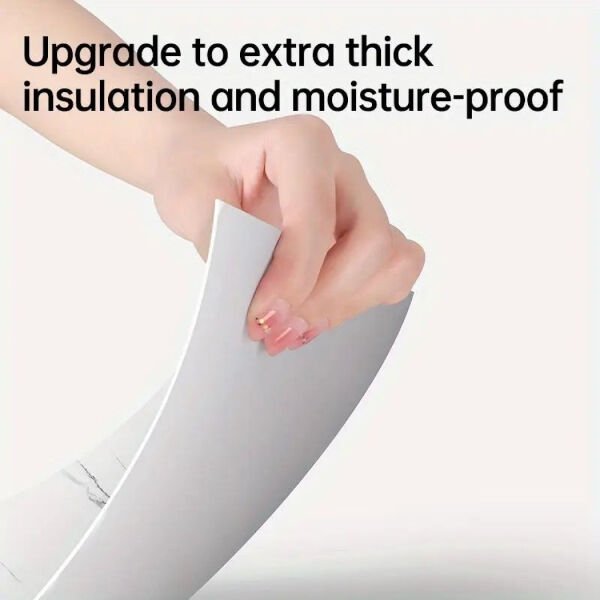 Beyaz Mermer Desenli Alüminyum Plastik Duvar Sticker (30x30) Şık Tasarımlı Fonksiyonel Ürün