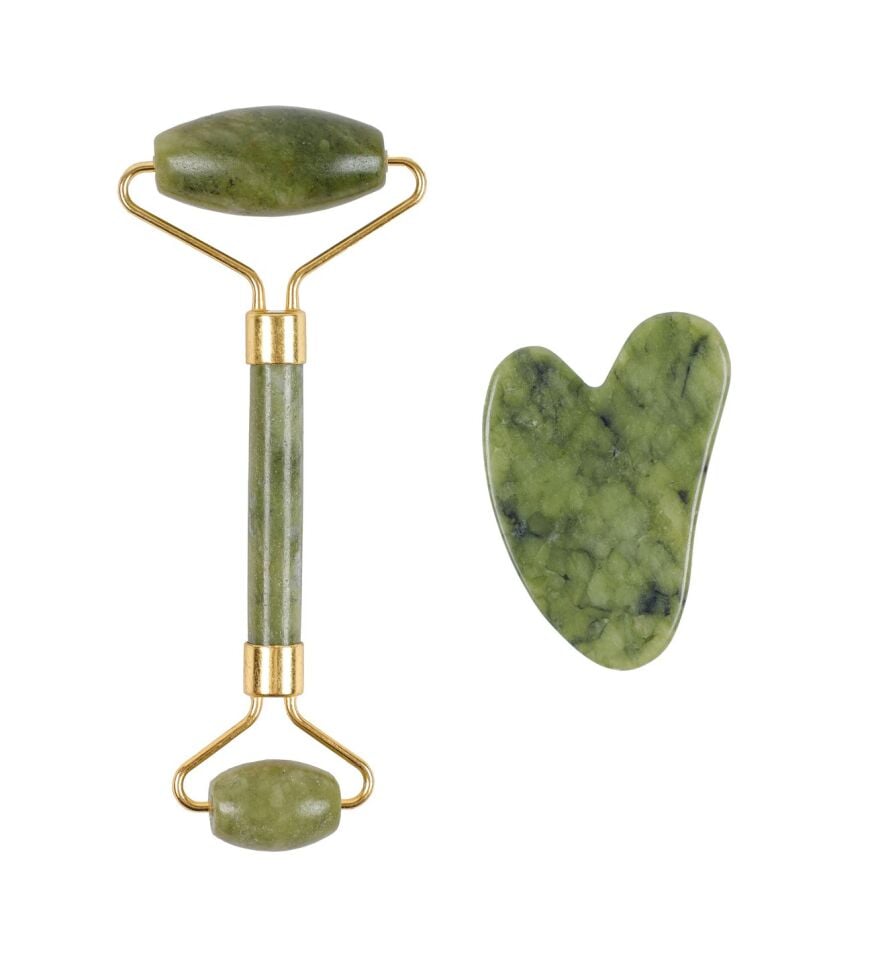 Jade Roller Gua Sha Taşı Seti Şık Tasarımlı Fonksiyonel Ürün