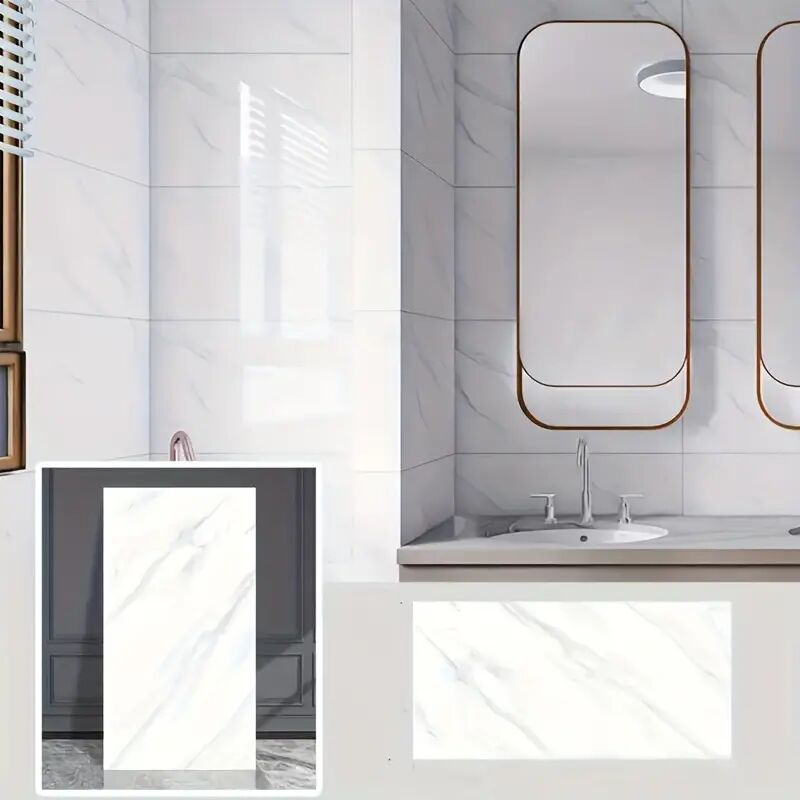 Beyaz Mermer Desenli Alüminyum Plastik Duvar Stickerı Şık Tasarımlı Fonksiyonel Ürün