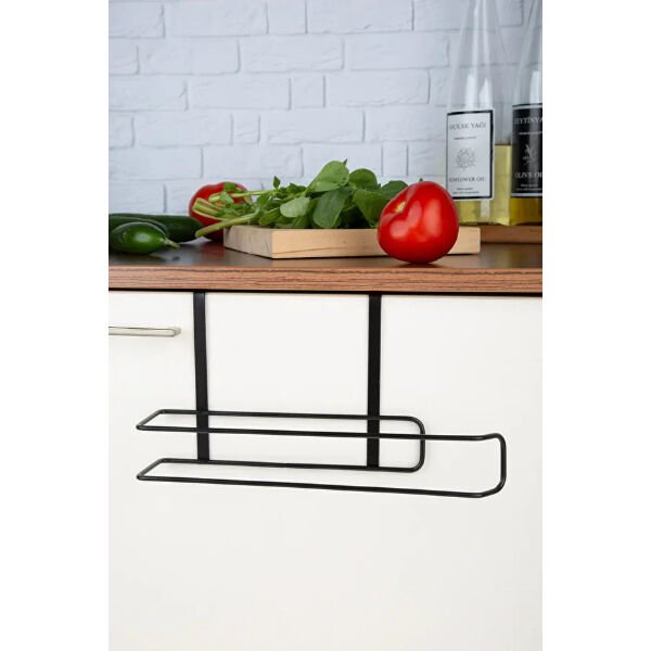 Siyah Dolap İçi Kağıt Havluluk Askı Şık Tasarımlı Fonksiyonel Ürün