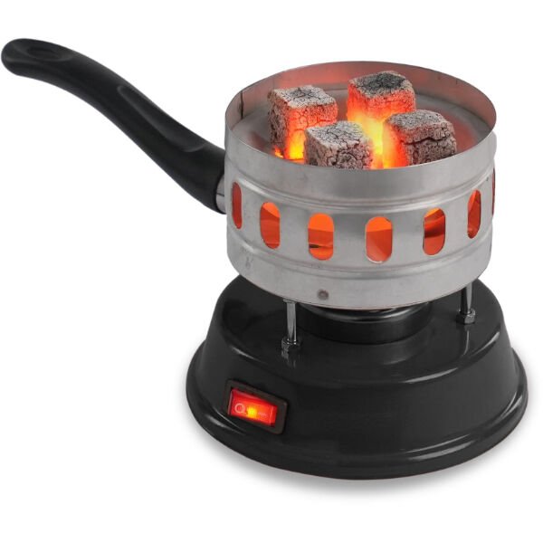 Yuvarlak Galvaniz Elektrikli Nargile Köz Ocağı Şık Tasarımlı Fonksiyonel Ürün